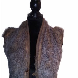 Night Faux Fur Vest Sz S